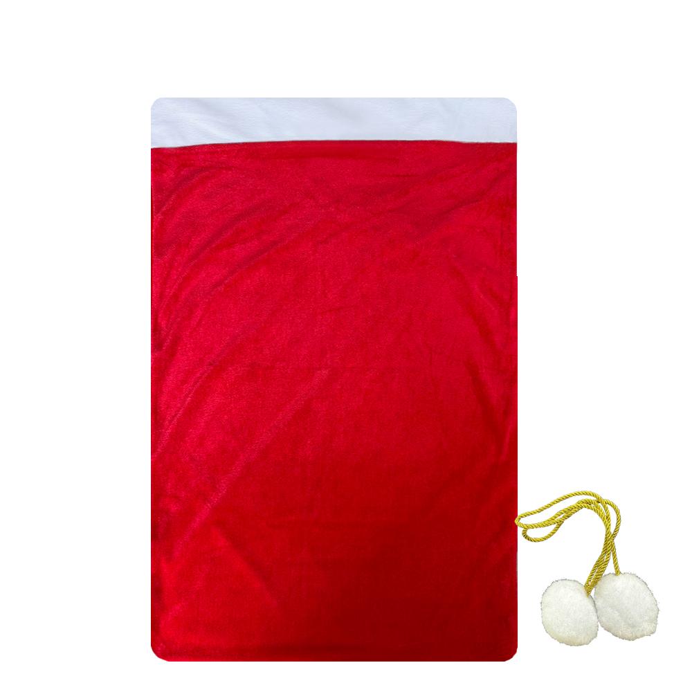 Runtowo 1 PC Red Velvet Christmas Gift Bag Santa Extra Large Drawstring Gift Bag Home Christmas Storage Bag Christmas Gift Bag 50x70cm