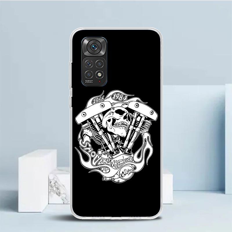 Motorcycle Gear Phone Case For Xiaomi Redmi Note 15 14 14S 13 12S 12 Pro Plus 11S 11 11T 11E 10S 10 + Soft TPU Back Cover Redmi
