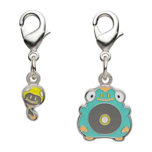 [Pokemon] Official Pokemon Center National Pokedex Metal Charm Set - Tadbulb (938) & Bellibolt (939)