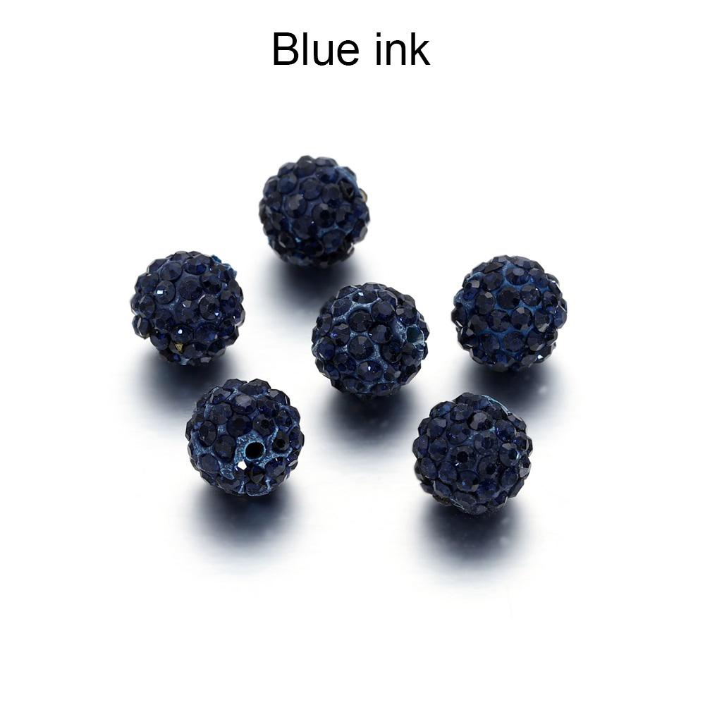 

10-20pcs/lot Glass Rhinestone Bead Clay Crystal Round Spacer Loose Beads For DIY Bracelet Jewelry Making Supplies Accessories 10mmx10pcs