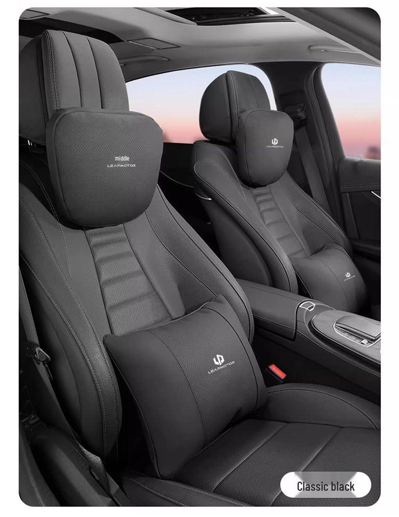 Suporte Lombar para Bancos de Carro Leapmotor T03/C11/C01/C16/C10 - Conforto de Alta Qualidade e Proteção da Cintura Encosto de Cabeça