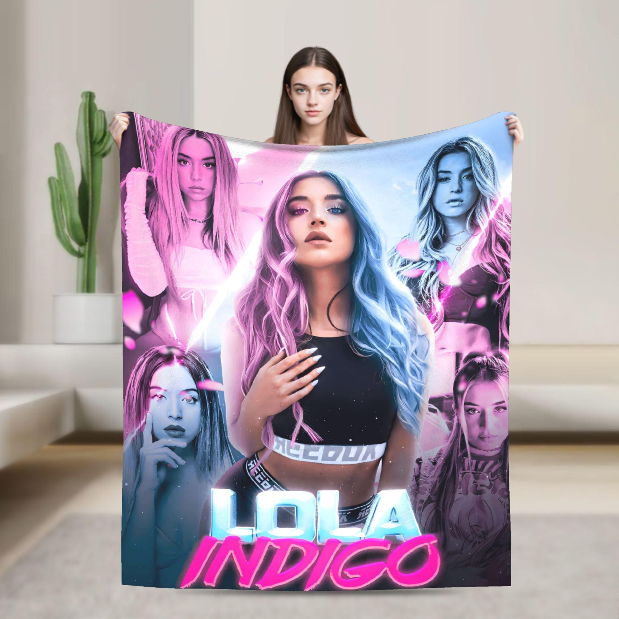 

L-Lolas I-Indigos Spanish Singer Blanket Quality Super Soft Throw Blanket Winter Travel Bedroom Print Bedspread 75x90cm