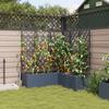 Garden Planter Set 5 Pcs Gray 120 X 120 X 143 Cm Plastic