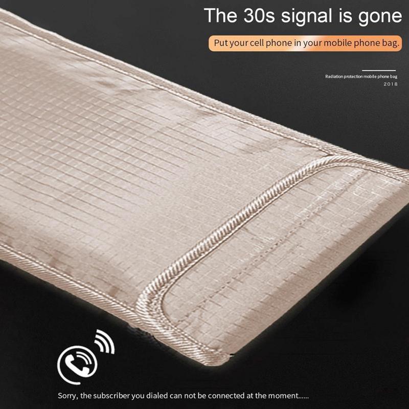 Anti-Spying Faraday Bag Signal Blocker Anti-Tracking Phone Pouch RFID Shielding Bag Cell Phone Signal Blocking Bag