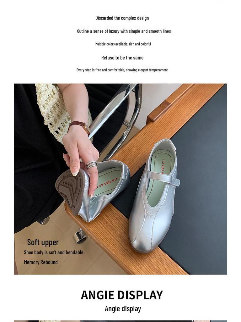 2025 Velcro Ballet Flats: Versatile One-Strap Soft Sole Casual Women's Shoes