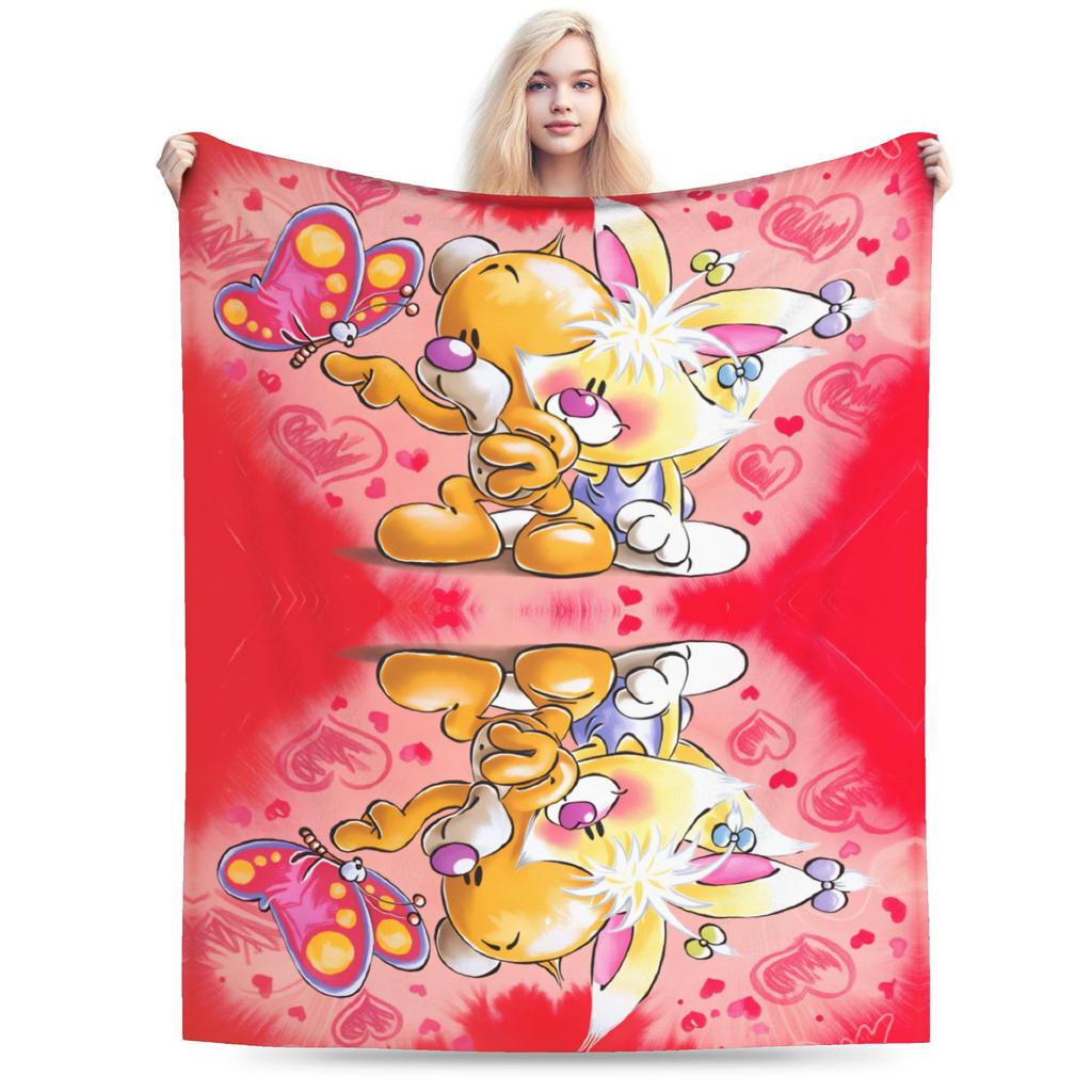 Super Warm Blanket Girls Boys Airplane Travel Diddl Cartoon Throw Blanket Flannel Bedspread For Bedroom Aesthetic Sofa Bed Cover