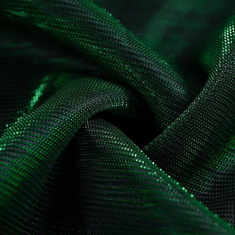 Party Dress Fabric Shiny Flashing Mesh Light Fabric Rridescence Mesh Magic Color for DIY Wedding Dress Cosplay Material