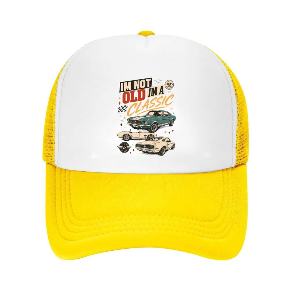 Retro Muscle Legend Quote Car Art Mesh Baseball Cap Casual Hat Outdoor For Womens Unisex FeUnisex