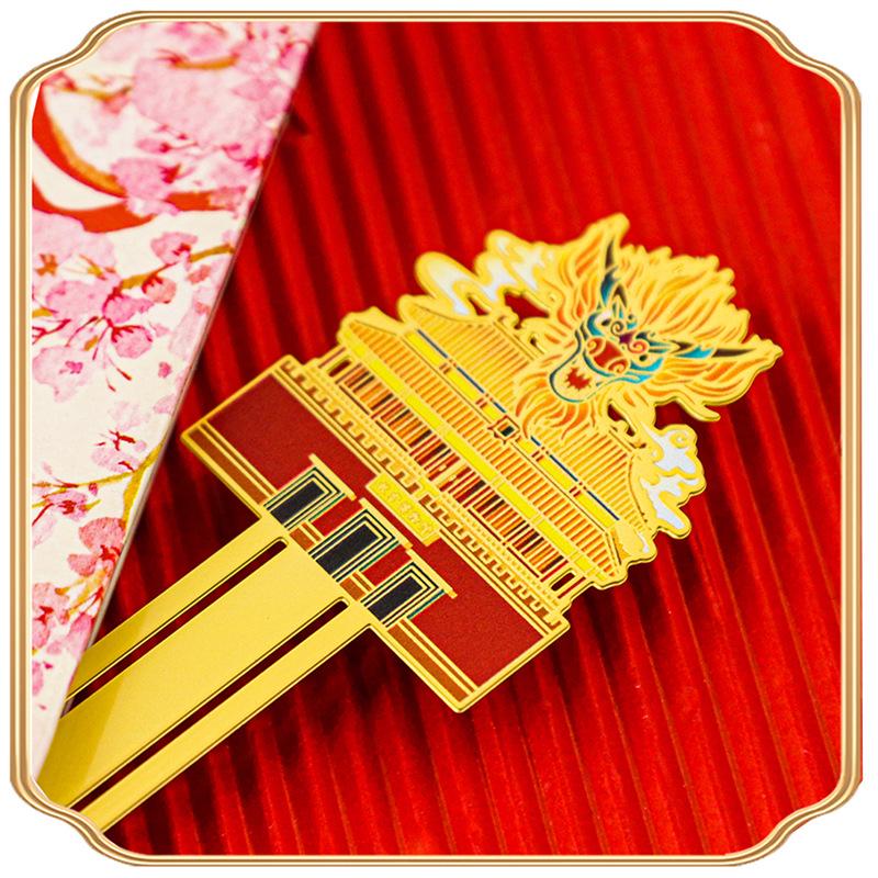 Beijing Metal Bookmark: Great Wall Palace - Chinese Cultural Souvenir & Festival Gift