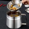 Stainless Steel Oil Bottle With Filter For Kitchen Large Capacity Oil Storage And Residue Separation