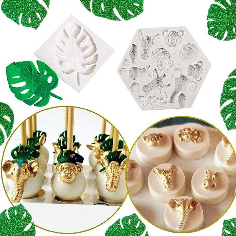 Jungle Wild Animal Cake Mould DIY Animal Cake Decorating Fondant Mold Chocolate Sugarcraft Baking Tool Cake Mold
