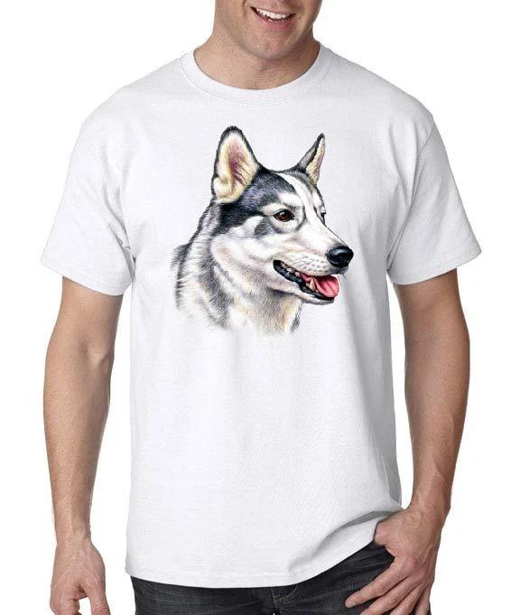 

Husky dog face T-shirt 2XL