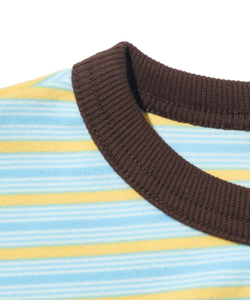ROIDESROIS Striped Layered Long Sleeve T-Shirt (Blue)