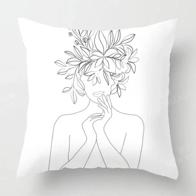 Severský podzimní domácí dekorace Podzimní povlak na polštář Potah na polštář na pohovku Sametový Moderní Morandi