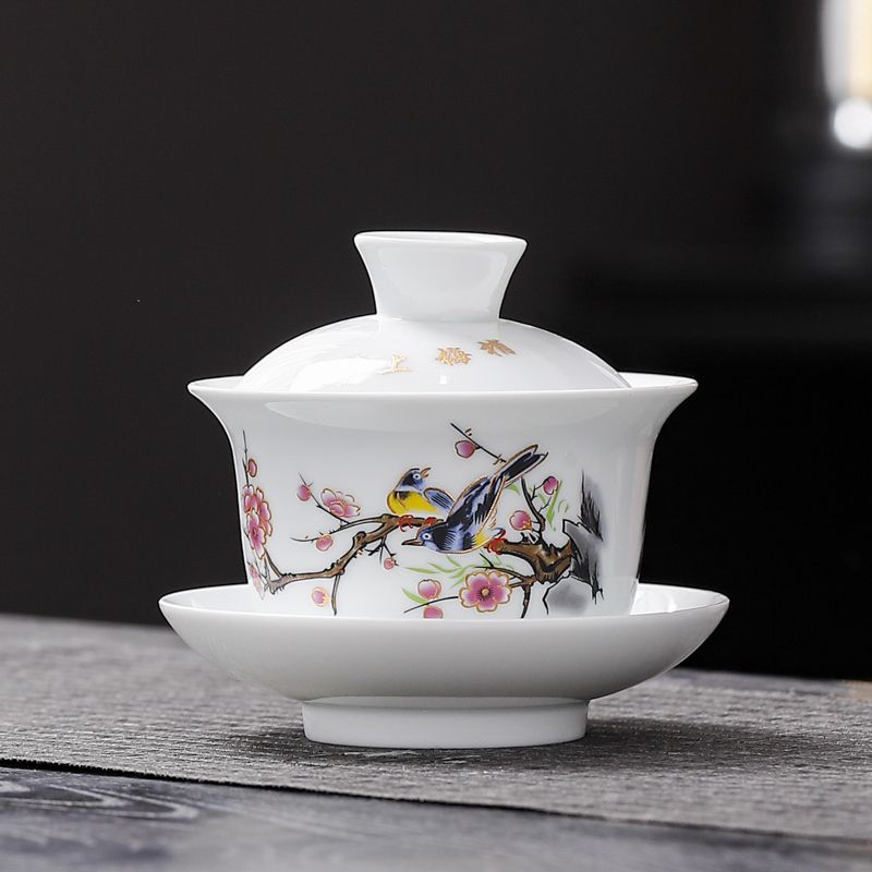 

Color Changing Gaiwan Dragon Phoenix Tea Set Ceramic Tea Tureen Home Business Gift Multi Person Teapot Gongfu Teacup Party About 150ml