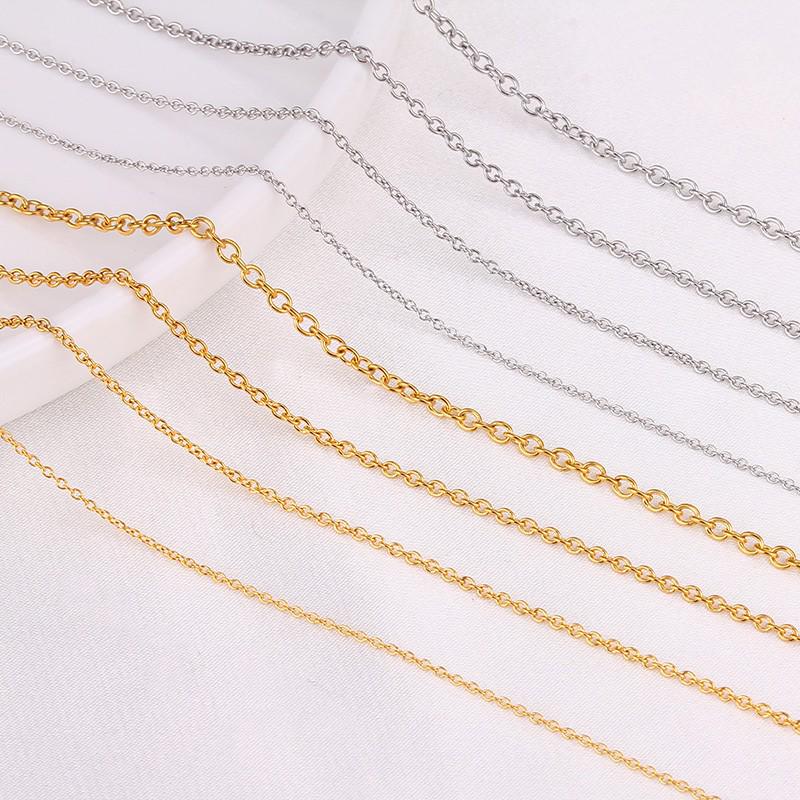 Stainless Steel Plated Collarbone Necklace DIY Chain with Tassel Jewelry Extension