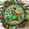 2D Flat 20cm Happy St.patrick's Day Hat Wooden Wall Hanging Decor - Car Balloon Universal Holiday Wooden Pendant, Home Decoration, Welcome Sign Party
