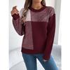 HNXC  Autumn and Winter Casual Checkered Long-sleeved Pullover Sweater for Women