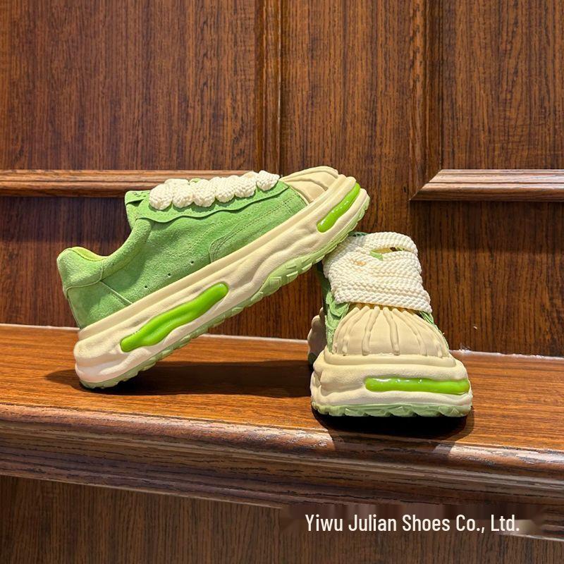 Herren Shell Toe Skate Schuhe mit dicker Sohle – Herbsttrend 2025, höhenverstärkende Freizeitsneaker