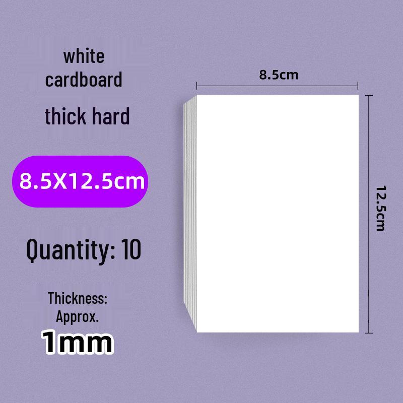Handmade Children’s Cards: Thick White Cardstock with 4 Gray Colored Cards and Kraft Backing