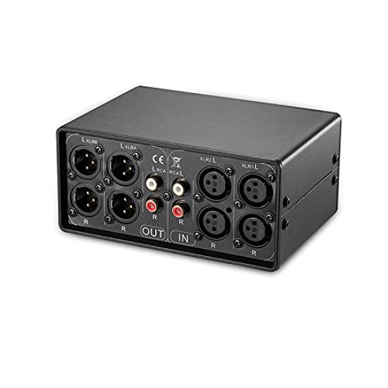 MC3 Passive Stereo Audio Selector Box Balanced Converter 3-IN-3-OUT XLR/RCA