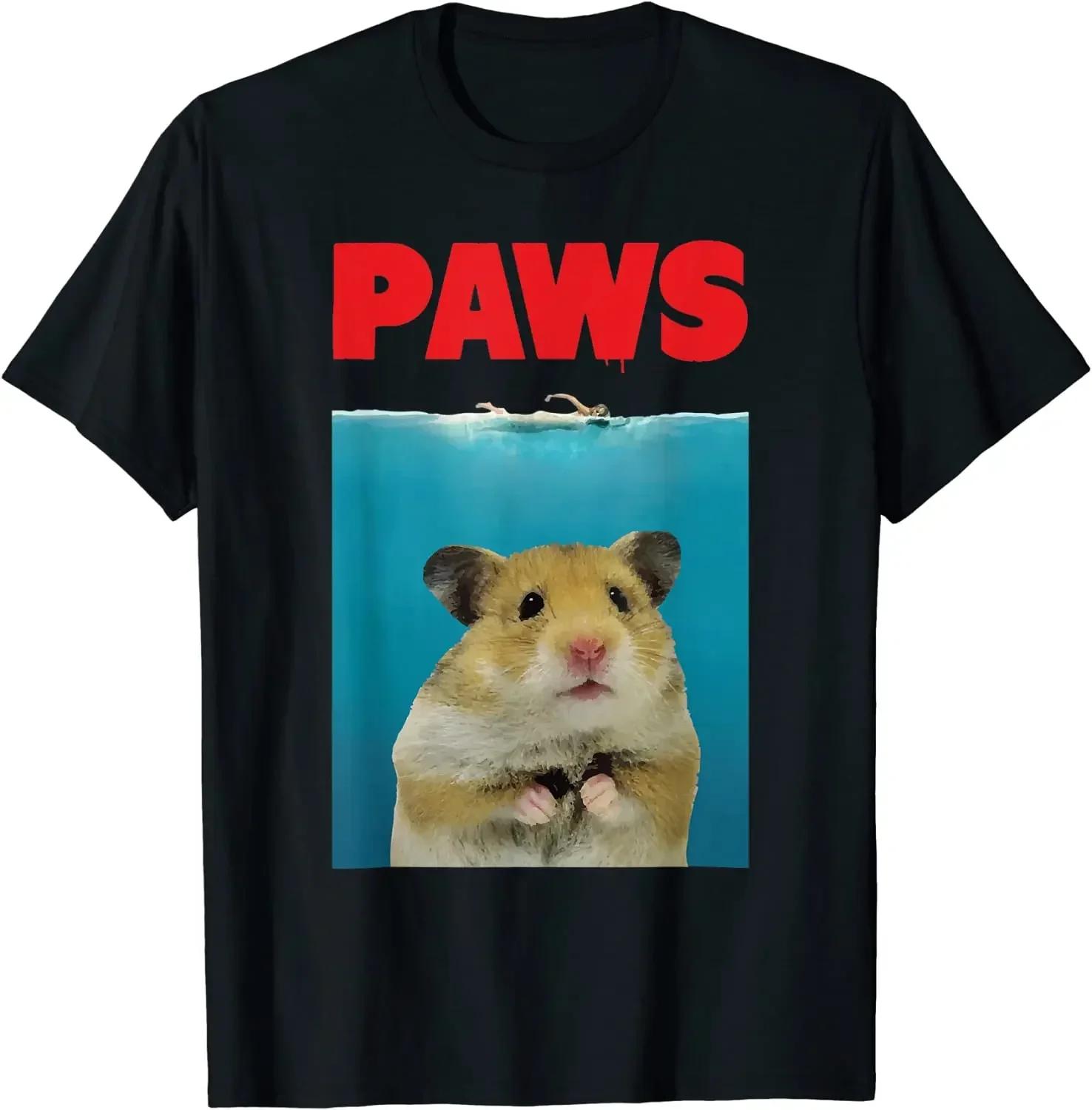 

Лапки хомяк мужская одежда милая футболка с изображением животных пародия любовник подарки harajuku хлопок ежедневные футболки Four Seasons XXXXXL чёрный