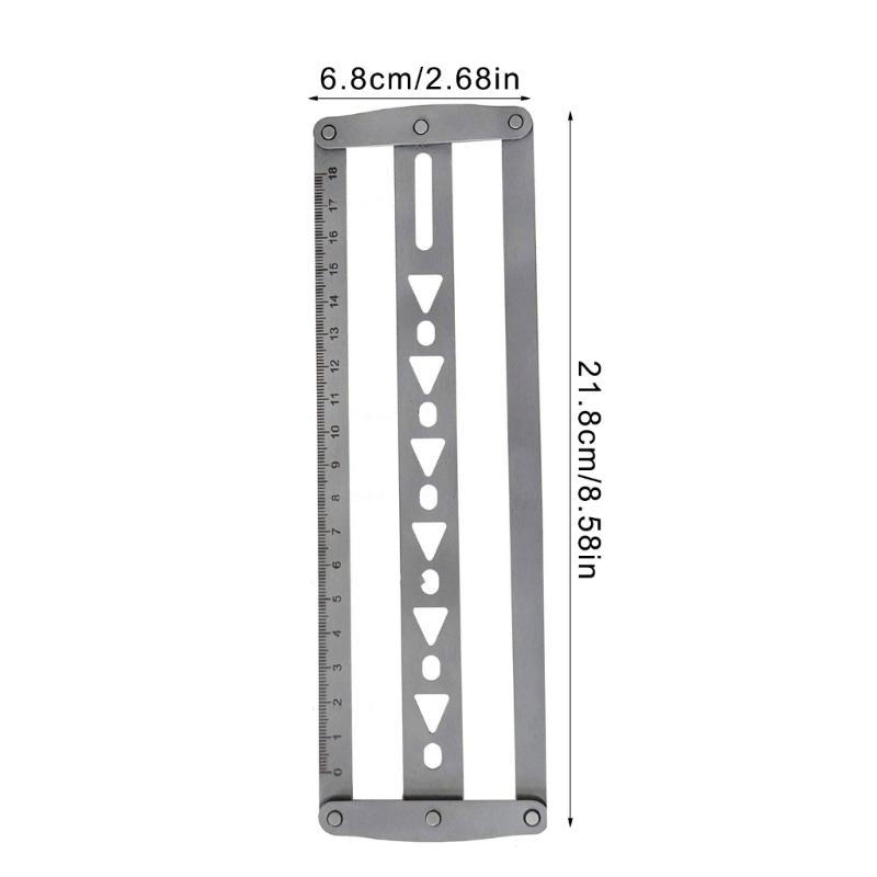 Leather Belt Hole Punching Template Tool Stainless Steel Belt Hole Punching Positioning Guide Ruler with Scale Marking
