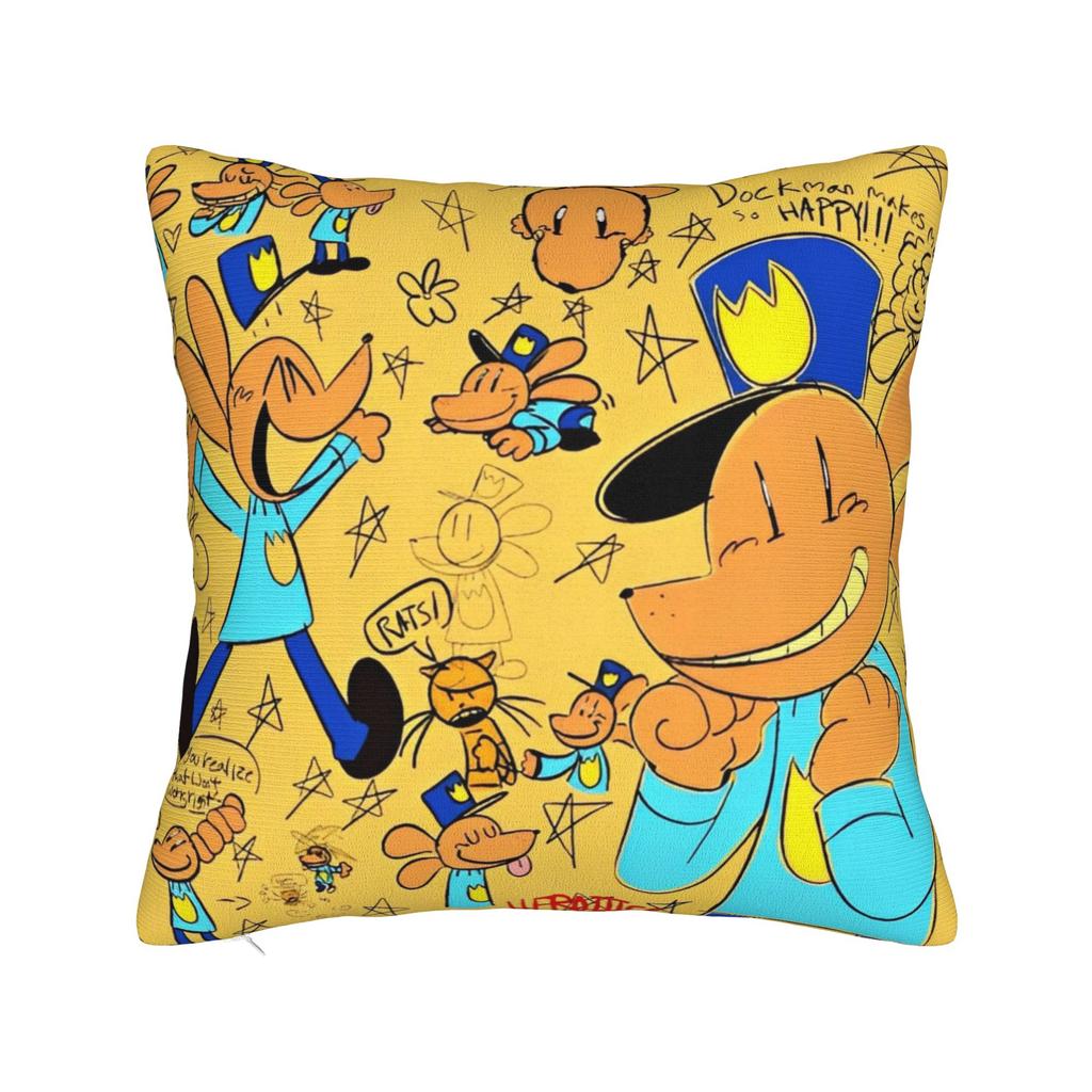 Dog Man Comic Pillow Cover Accessories Printing Cushion Cover Decor  Pillow Case Cover Seat Multiple Sizes