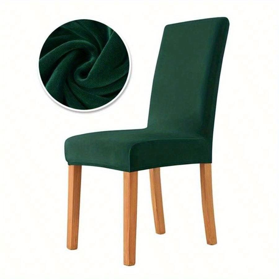 1Pc Velvet Fabric Chair Cover Super Soft Chair Covers for Dining Room Luxurious Office Seat Cases Stretch for Banquet