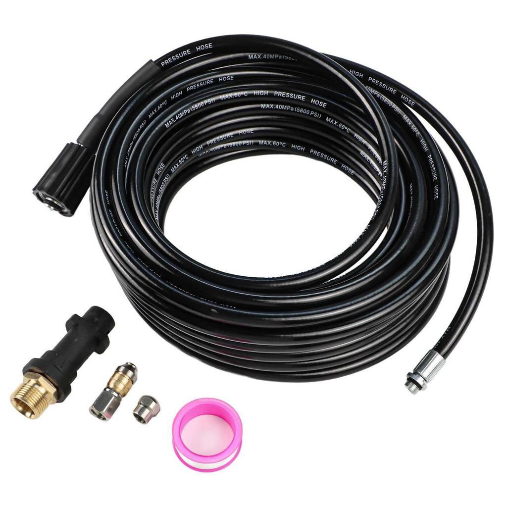Cleaning Accessories Pipe Cleaning Hose 15m Pipe Length 180 Bar Pressure Rating 20m Pipe Length 5 Piece Set Easy Installation
