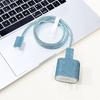 Sparkling Rhinestones Charging Protectors Set With TPU Cover And Cable Clip For 20W 18W Fast Charging Accessories