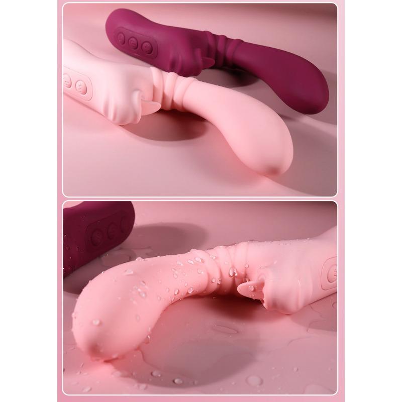 Rhythmic Tongue Licking Slapping Vibrator Female Rechargeable Masturbator Vibrator Adult Erotic Sex Products