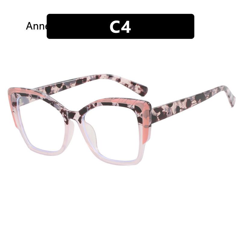 Retro Colorful Leopard Cat Eye Women TR90 Glasses Frame Clear Anti Blue Light Men Optical Eyewear Eyeglasses