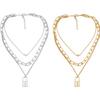 Necklace for Women Bohemian Wind Ins Multi-layer Combination Simple Moon Necklace Women Sweater Chain Beautiful Elegant Necklace for Her