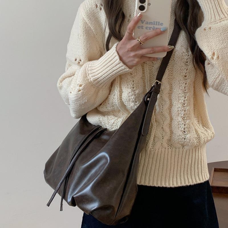 Wasteland style retro underarm bag women's autumn and winter new lazy fashion tote bag large capacity messenger bag