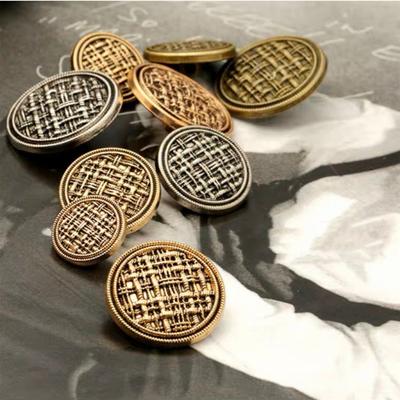 10 Stück 15/20/25 mm Runde Vintage Metallknöpfe zur Kleidungsdekoration Handgenähte Knöpfe Jacken Anzüge Pullover Hemdknöpfe