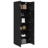 Storage Cabinet 3 Pcs Black Oak Effect