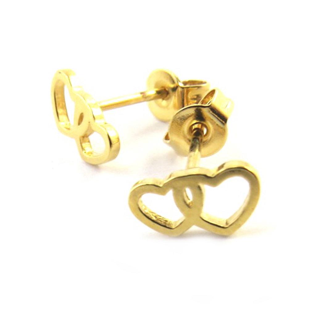 Les Trésors De Lily [M7094] - Pozlacené náušnice 'Láska'