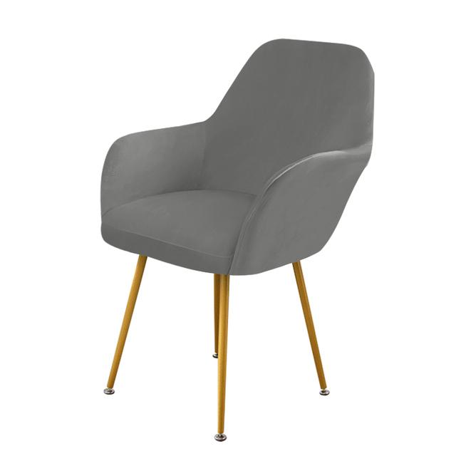 Velvet High Arm Chair Cover Elastic Dining Chair Slipcovers Fabric Washable Office Rocker Chairs Covers Home Decor Seat Cover