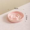 Ceramic Anti-Choke Slow Feeder Bowl with Neck Protection Stand for Small Dogs and Cats