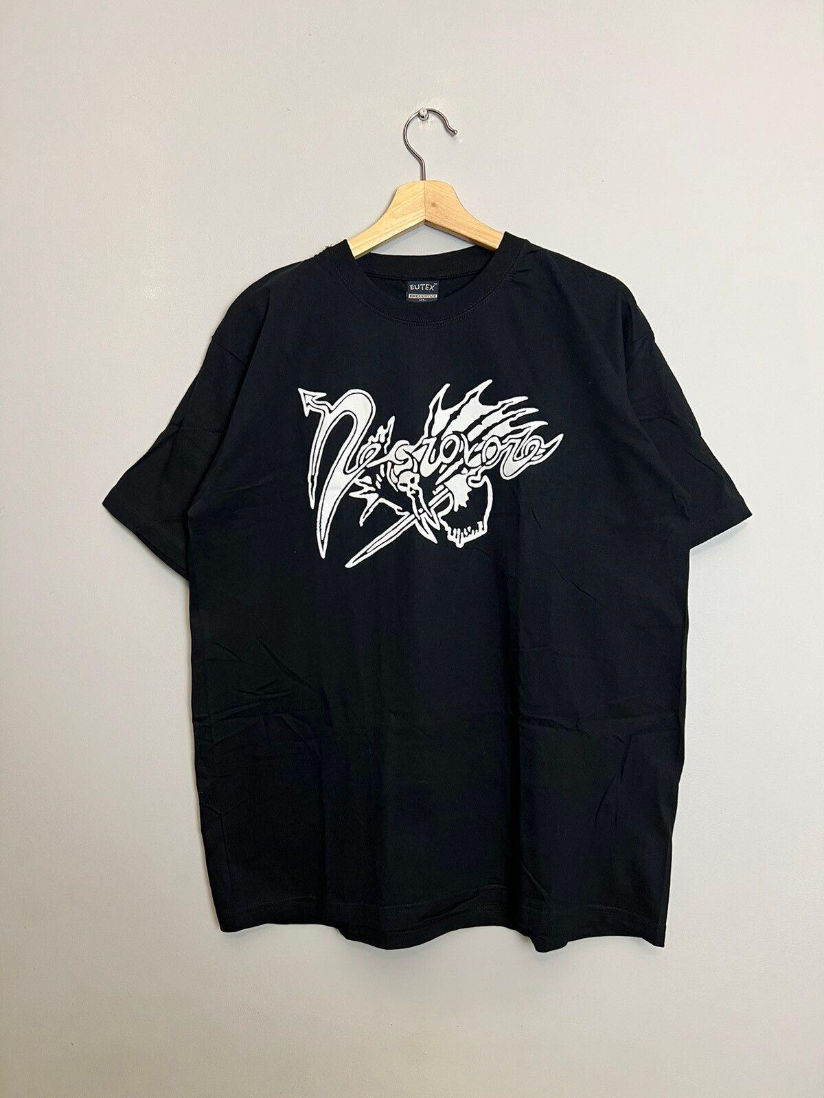 Rare Vintage 00s Necrovore Logo Black Metal Band T Shirt Unisex T-Shirt S