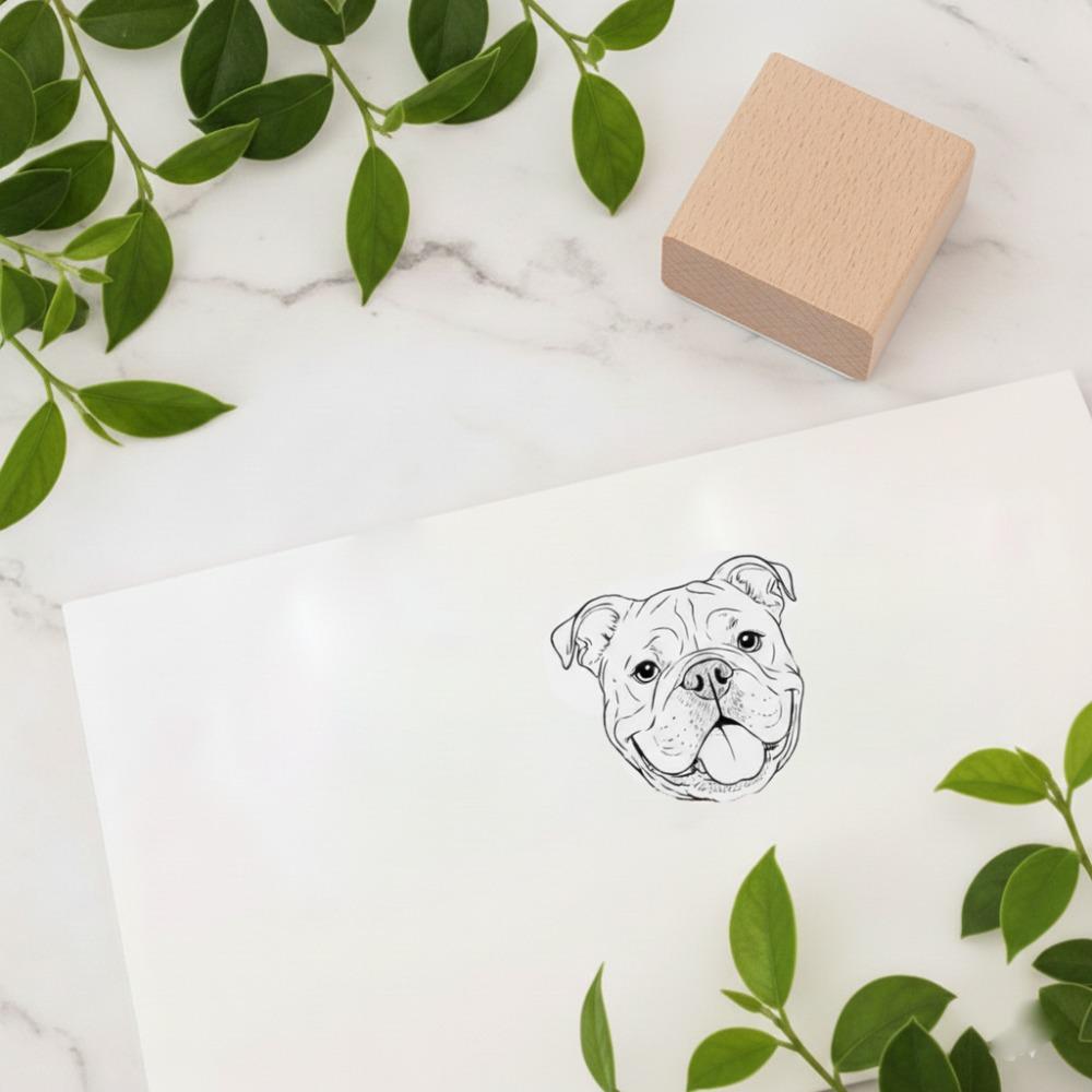 Custom Pet Stamp, Personalized Wooden Stamp with Pet Photo,Dog Stamp, Pet Portrait Stamp, Napkin Wedding Stamp, Gift for Pet Lovers, Pet Memorial Gift 3*3cm/1.18*1.18inch
