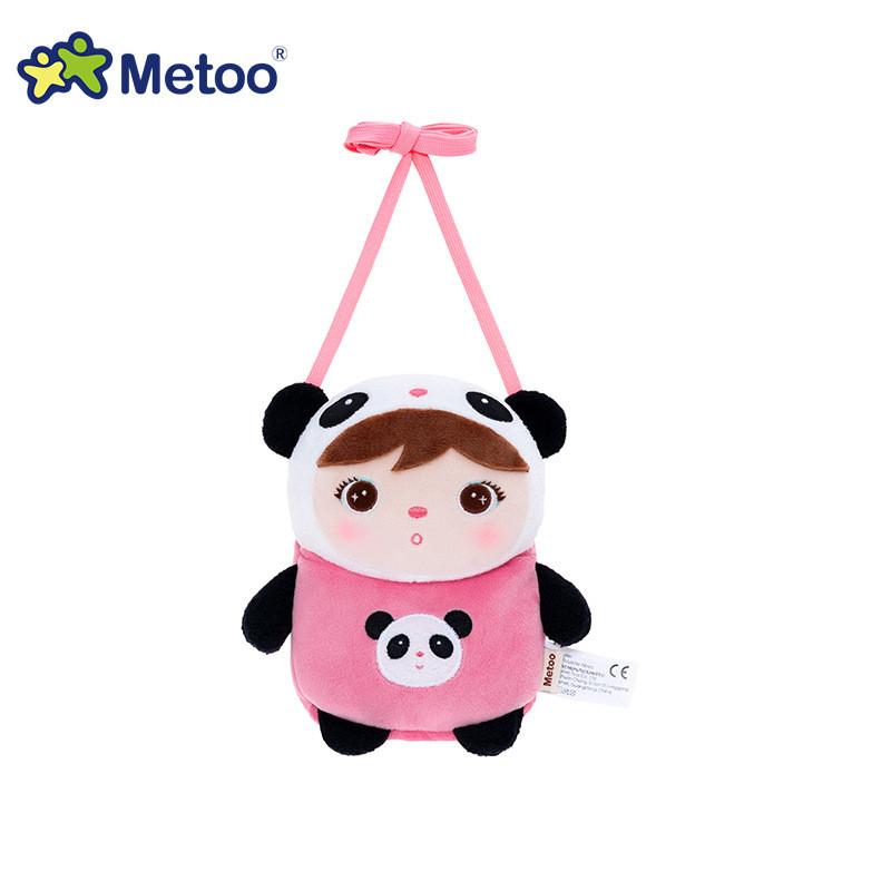 Metoo Jibao Kawaii Doll Mini Crossbody Bag Cartoon Panda Bunny Fox Bag Plush Toy Kids Festival Gift