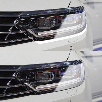 Smoke Black Pre Cut Car Headlight Protective Film For Volkswagen Passat B8 B9 Wagon Anti-Scratch High-Gloss Auto Vinyl Wrap Film