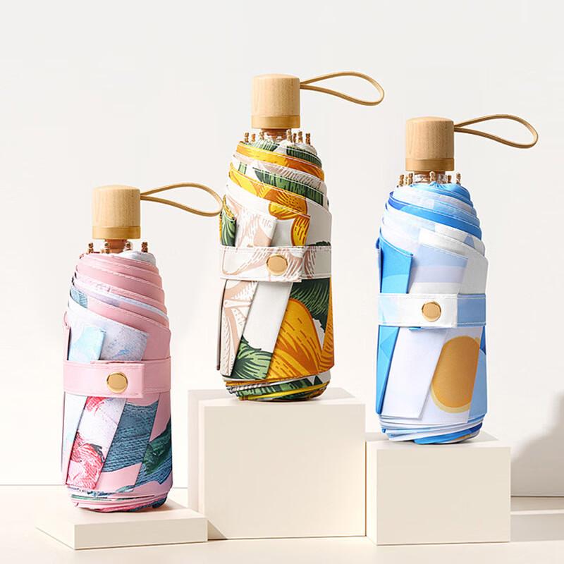 Li Lang Hand-Painted Five-Fold Sun/Rain Umbrella