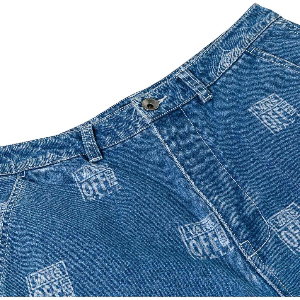 Vans Woven Loose Fit All Over Print Denim Pants Men bottoms VN000THCGLT