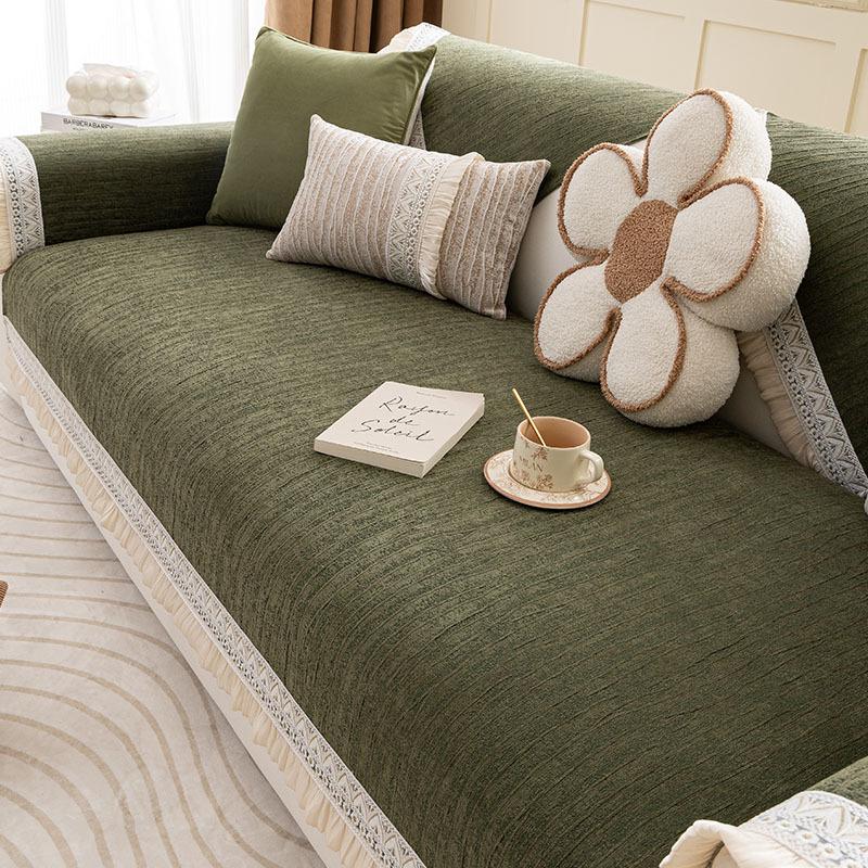 Fresh And Simple Wind Sofa Cushion  New Four-Season Universal Chenille Sofa Cover Cloth Non-Slip Sofa Cover Cloth