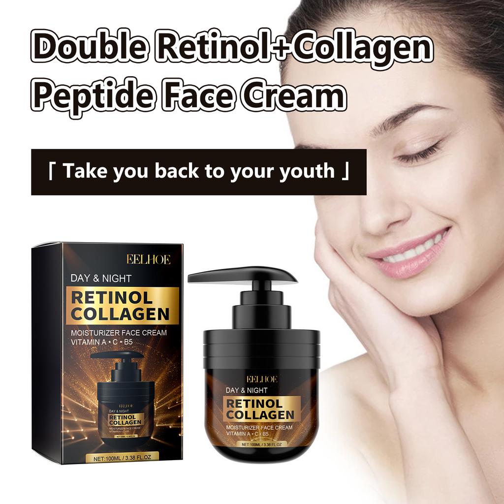 Eelhoe Face Cream Retinol Face Cream Remove Dark Spots Whitening Face Care Moisturizing Anti-Aging Firming Skin Care Cosmetics 100ml