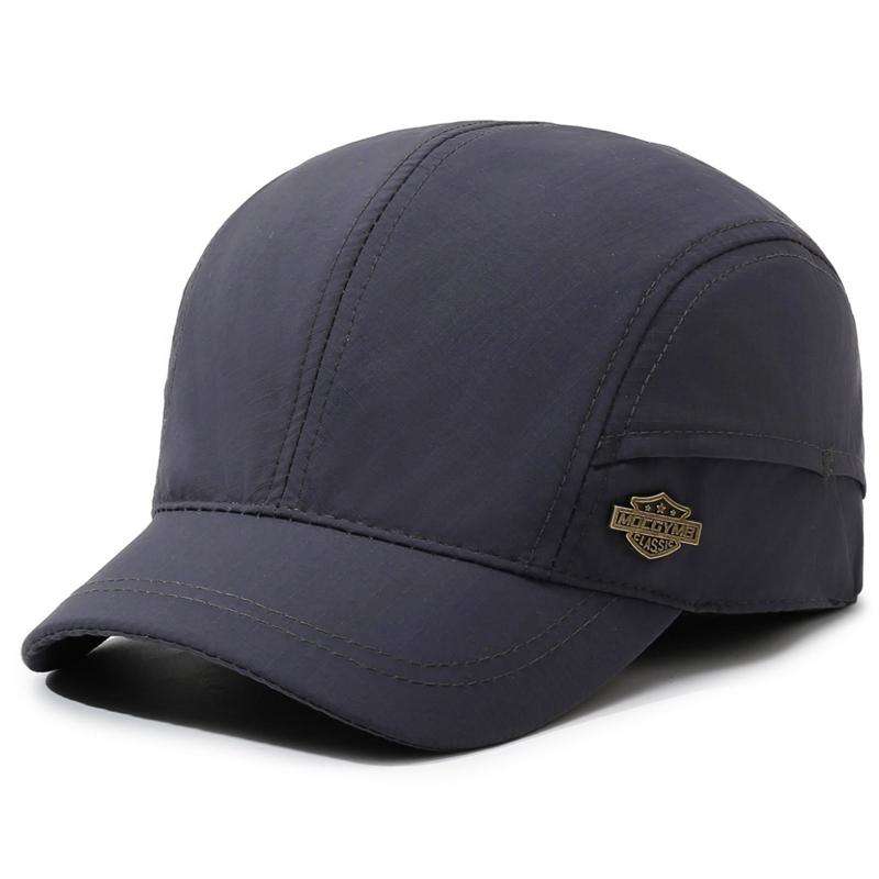 

Men s Summer Sunscreen Cap Breathable Short Brim Sunshade Outdoor Sports Baseball Cap темно-сірий