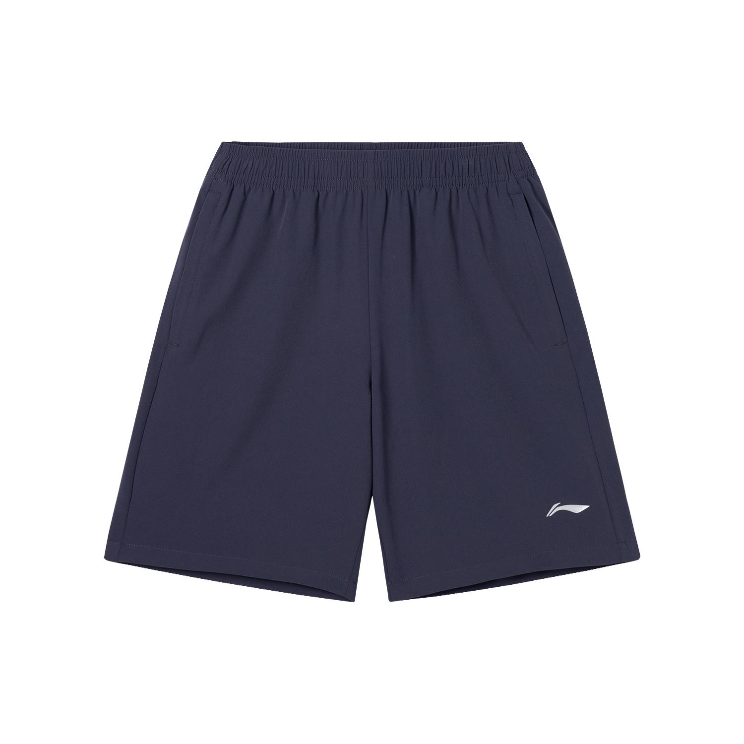 Li Ning Универсальные Повседневные Мягкие Удобные Спортивные Шорты Мужские шорты Темно-Синие AKSW677-2 S